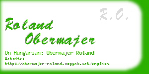 roland obermajer business card